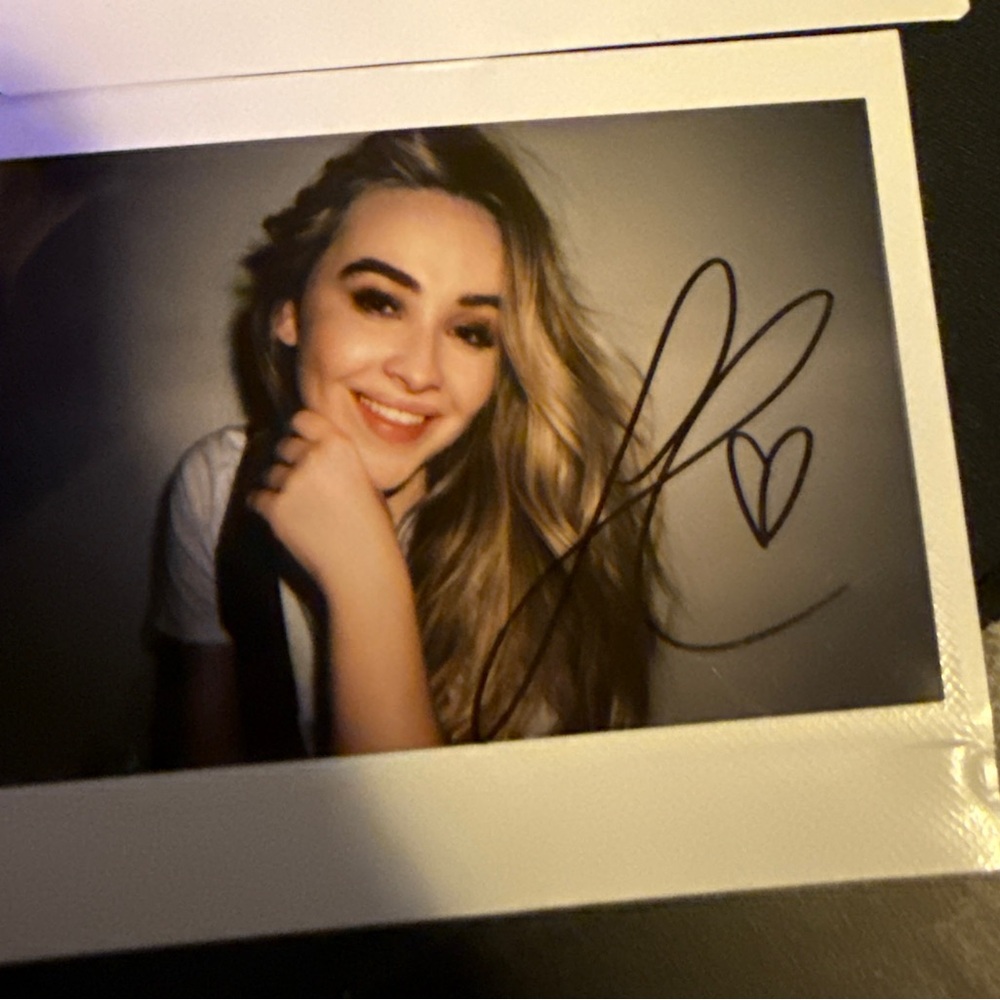 Sabrina Carpenter Signed Polaroid from EVOLutions
